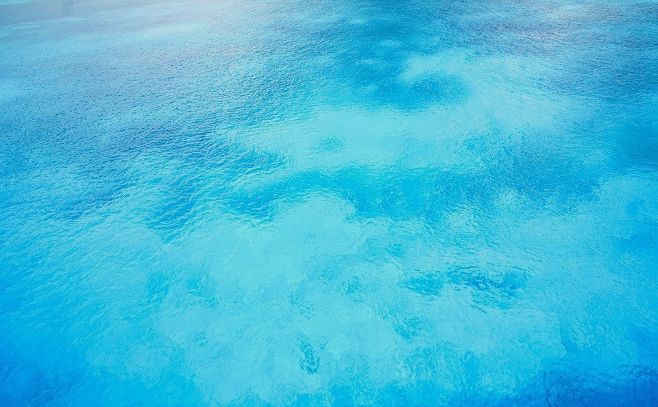 Top view of tropical ocean water
